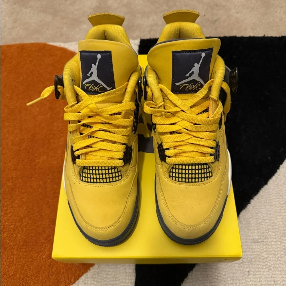 Jordan 4 Lightning Yellow Air Jordan Sneakers - Picture 5 of 5